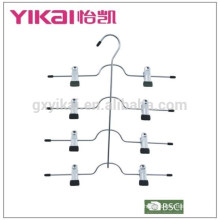 Suitable multifuctional space saving 4-tier chrome plated metal skirt hanger